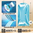 thumbnail image 3 of TEMOGU-Hanging Vacuum Storage Sealer Space Saver Bags for Clothes, Suits, Coats or Jackets, Closet Organizer, 4 Pack Jumbo Blue, 3 of 4