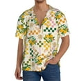 thumbnail image 3 of Wukai Hawaii Palms Men's Casual Short-Sleeve Button Down Shirt - Lightweight Summer Dress Shirt for Daily Wear-Large, 3 of 7
