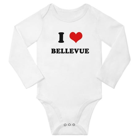

I Heart Bellevue Love Cute Baby Long Clothes Unisex (White 3-6 Months)