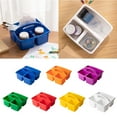 thumbnail image 2 of Sinyiin Plastic Divided Basket Portable 3Compartments Storage Caddy with Carrying Handle, 2 of 17