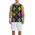 thumbnail image 6 of Rocae Mardi Gras1 for Men's Basketball Jersey Lightweight and Breathable Athletic Tank Top,Quick-Drying Sports Jersey Medium, 6 of 9