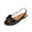 Black, variant on Women's Peep Toe Flats Polka Dot Bow Slip-On Slingback Casual Comfortable Lazy Mules Daily Summer Beach Office Shoes