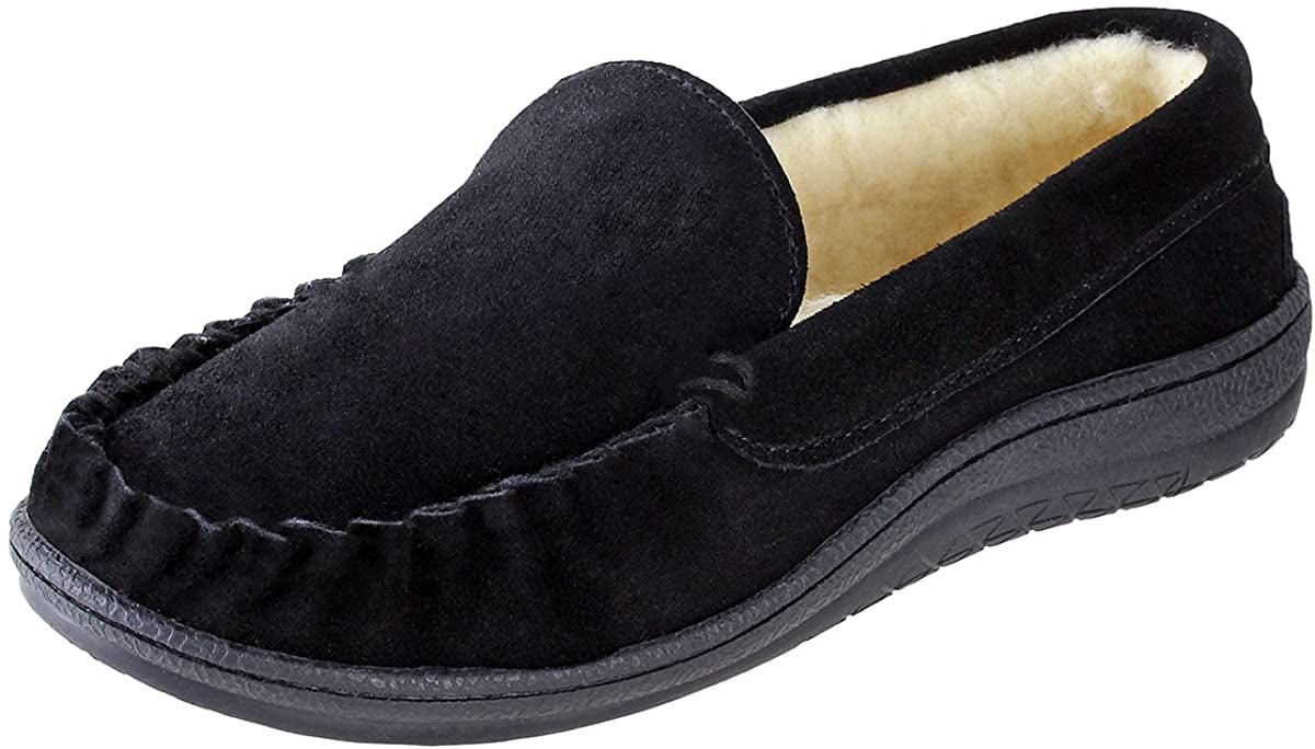 men's leather slippers with rubber soles