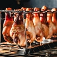 thumbnail image 3 of Parrilla para patas de pollo, rejilla con múltiples ranuras para barbacoa, aves de corral, asador de patas de pollo, soporte plegable de acero inoxidable para asador, 3 of 7