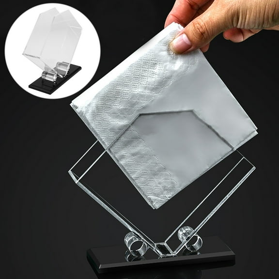ULTNICE Acrylic Napkin Holder Tabletop Napkin Holder Stand Clear Acrylic Paper Tissue Dispenser
