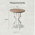 thumbnail image 6 of COZAYH Rustic Farmhouse End Table, Natural Top Side Table for Family, Dinning or Living Room, Handcrafted Finish, Modern, White, 6 of 8