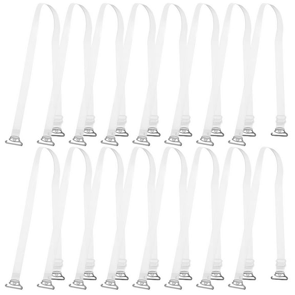 Clispeed 20Pcs Transparent Bra Strap Clips Invisible Adjustable Clear Bra Straps with Antislip Design