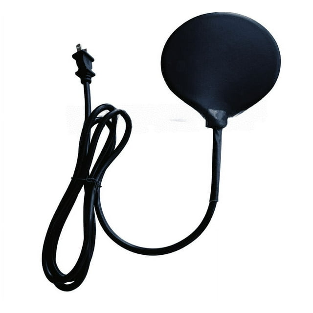 Almohadilla térmica para dispensador de agua potable para aves de corral, lámina térmica de caucho de silicona negra, placa térmica con enchufe integrado redondo negro