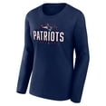 thumbnail image 2 of Women's Fanatics Navy New England Patriots Plus Size Foiled Play Long Sleeve T-Shirt, 2 of 3