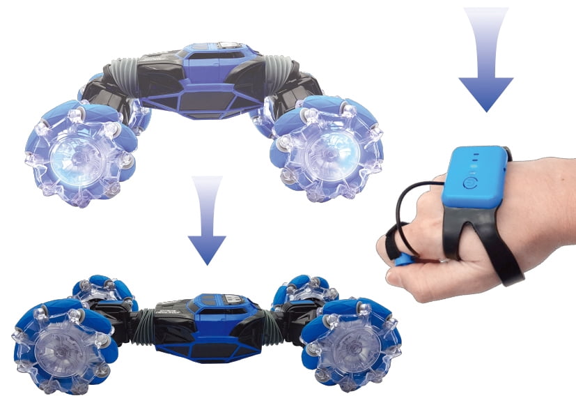 Lexibook, Extreme Crosslander, Off-road Remote Control Car, up to 12km/h, Light Effects, Remote Control & Gesture Control Bracelet Included, Music, Rechargeable