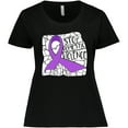 thumbnail image 3 of Inktastic Stop Domestic Violence-shattered glass Women's Plus Size T-Shirt, 3 of 5