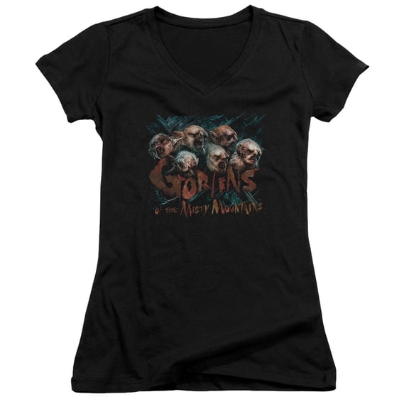 The Hobbit Misty Goblins Junior Women's V-Neck T-Shirt Black