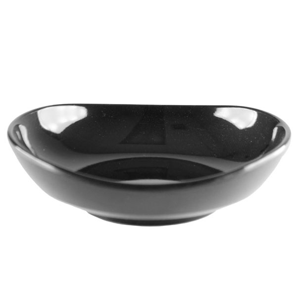 Black 8 Oz 5 1/2" Round Sauce Dish 1 1/4" Deep,Melamine,Pack of 6