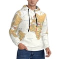thumbnail image 2 of Fotbe Men's Hoodie with World Map 1 Pattern - Kangaroo Pocket Pullover Hooded Sweatshirt, Perfect for Daily Wear, Travel, and Home-Small, 2 of 7