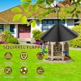 thumbnail image 4 of 18 inch Wrap Around Squirrel Baffle Proof Baffles Durable Plastic Bird Feeder Guard with Hook black hook style, 4 of 9