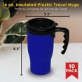 thumbnail image 5 of 14 oz. Insulated Plastic Travel Mugs - 10 pack - Blue, 5 of 5