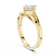 thumbnail image 3 of Zuwelria 0.62 Carat Luxurious Princess Cut Unique Moissanite Diamond Promise Ring for Women | Engagement Ring for Her | 18K Yellow Gold Plated Silver Size 7, 3 of 8