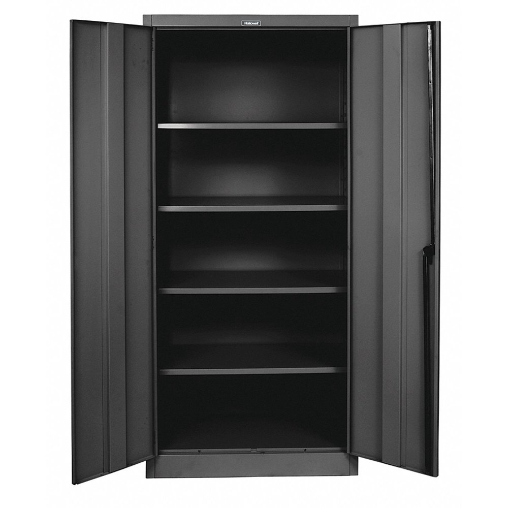 Hallowell Commercial Storage Black, 72" H X 48" W X 24" D