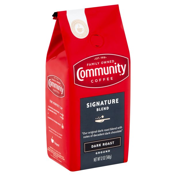 Community Coffee Signature Blend Dark Roast Ground Coffee, 12 oz