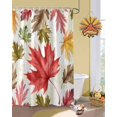thumbnail image 2 of Maple Leaf Shower Curtain Set ，Waterproof Fabric Shower Curtains Fall Thanksgiving Shower Curtains for Bathroom,Bathroom Decor 54x"78", 2 of 7