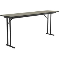 Correll 3/4" High Pressure Folding Seminar Table with Off-Set Leg Savannah Sand