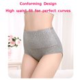 thumbnail image 5 of 6-Pcs Women's Cotton Panties, Nivmu High Waist Tummy Control Underwear, Stretch Full Coverage Briefs Size 9, 5 of 6