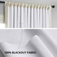 thumbnail image 6 of Half Price Drapes Signature Ivory Extra Wide Velvet Blackout Curtains (1 Panel), 100W X 120L, 6 of 11