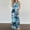 Blue, variant on Sakmal Split Womens Jumpsuit Tropical Sleeveless Beach Blue Overalls Wide Leg Full Hawaiian Halter Pants with Pockets