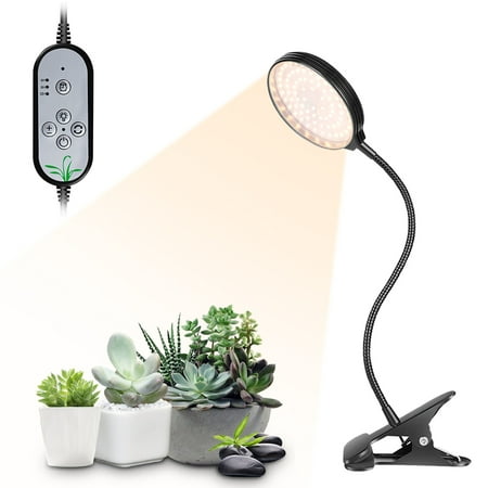 

USB Plant Grow Light 78 LEDs Sunlight Full Spectrum Adjustable Desktop Clamp Growing Lamp for Indoor Plants 5 Dimmable Levels 4/8/12H Timer