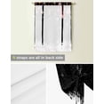 thumbnail image 5 of Christmas Black Tie Up Curtains for Window, Winter White Snowflake Xmas Balls Thermal Insulted Balloon Shade Adjustable Rod Pocket Curtains Valance Panels for Kitchen Bathroom Café 42 x 63, 5 of 7