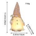 thumbnail image 2 of AmaMary 2Pcs Light Up Christmas Gnomes, 12" Lighted Christmas Gnomes Figurines Elf Plush Xmas Decorations - White Winter Holiday Gnomes for Indoor Rustic, Farmhouse Christmas Décor, 2 of 4