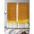 thumbnail image 3 of Orange Gradient Sheer Curtains for Living Room Bedroom, Watercolor Abstract Orange Gradient Water Ripples Light Filtering Sheer Curtains, Rod Pocket Voile Window Drapes, 2 Panels Set 52"x 96", 3 of 7