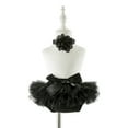 thumbnail image 4 of Tao Tao Infant Baby Girl's Bowknot Ruffle Bloomer Diaper Covers + Headband Set Newborn Photo Prop Outfits Black 2 Years, 4 of 4