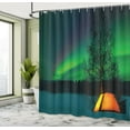 thumbnail image 5 of Ambesonne Nature Shower Curtain, Camping Tent Field, 69"Wx84"L, Earth Yellow and Lime Green, 5 of 5