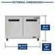 Maxx Cold Réfrigérateur sous Comptoir Double Porte 48.3", Capacité de 12 Pi3, en Acier Inoxydable – image 5 sur 11