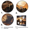 thumbnail image 3 of Designart "Sunrise Over Egypts Pyramid II" Egyptians Floater Framed Wall Decor, 3 of 7