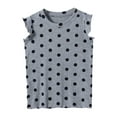 thumbnail image 5 of AUNVITO Girls Polka Dot Print Sleeveless Round Neck Tank Top Casual Fashion, 5 of 5