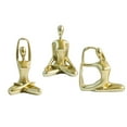 thumbnail image 4 of 3 piezas de estatua de yoga para mujer, figura de yoga nórdica, escultura decorativa para escritorio de yoga Oro, 4 of 9