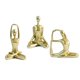 thumbnail image 4 of Colección de 3 estatuas de yoga para mujeres, recuerdo de resina nórdica, artesanía de yoga. Oro, 4 of 9