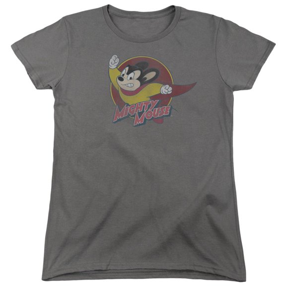 Mighty Mouse Mighty Circle Women's T-Shirt Charcoal