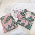 thumbnail image 2 of Fashion Leaf Print Loose Casual Suit Home Service Button Cardigan Suit Pajamas Two-piece &nbsp;, 2 of 7