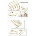 thumbnail image 5 of MLYeeWf Gold Plated Stainless SteelFour Leaf Clover Engraved Letter BraceletPersonalized Monogram NameAdjustable Bracelet for Girls - S - 9.44INCH, 5 of 5