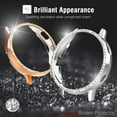 thumbnail image 3 of 2-Pack Protector Case Compatible with Samsung Galaxy Watch Active 2 44mm, Crystal Diamonds Plate Hard Bumper Bling Case Protective Frame Cover Decoration Accessory - Silver & Rose Gold, 3 of 7