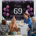 thumbnail image 6 of Happy 69th Birthday Banner,  Happy Birthday Party Decorations, Birthday Supplies Backdrop Décor, 5.9 X 3.6 Ft, 6 of 6