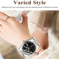 thumbnail image 2 of POEDAGAR Luxury Watch for Woman Quartz Waterproof Luminous Date Week Stainless Steel Watches Clock, 2 of 8