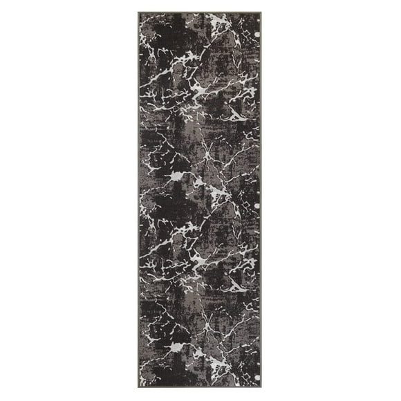 BY COCOON 2'6''x10' Runner Rug| Kitchen Runner Washable Rug Hallway Runner Runners Rugs for Hallway Non Slip (80 Cm x 305 Cm Grey Rug)