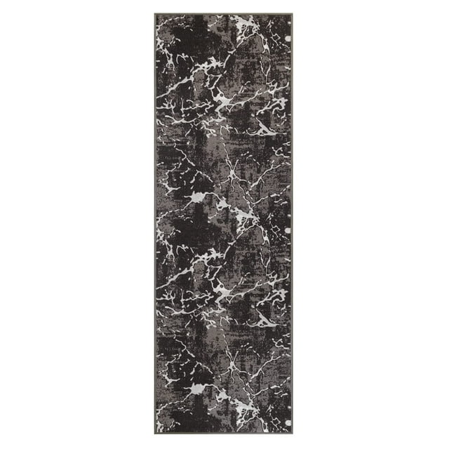 BY COCOON 2'6''x10' Runner Rug| Kitchen Runner Washable Rug Hallway Runner Runners Rugs for Hallway Non Slip (80 Cm x 305 Cm Grey Rug)