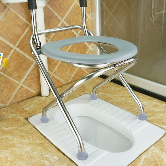 PBPBOX 4Pcs Grey Rubber Chair Leg Covers Bath Chair Foot Stool Replacement Caps