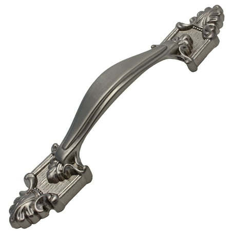 GlideRite 3.50 in. Center Rustic Cabinet Pull  Satin Nickel