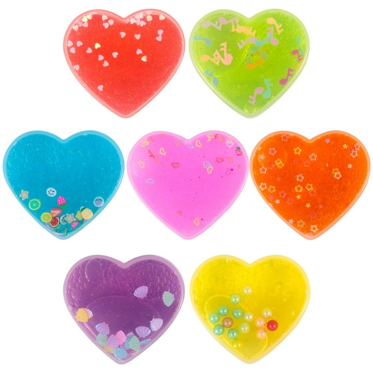 Fun Little Toys 28 Pcs Slime Valentines for Kids Slime Kits for